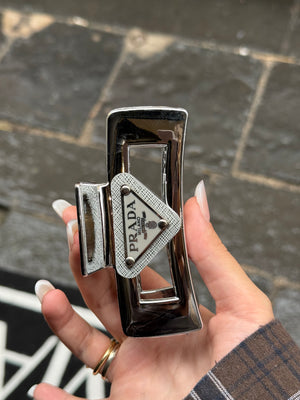 Pinza Prada Rettangolare silver
