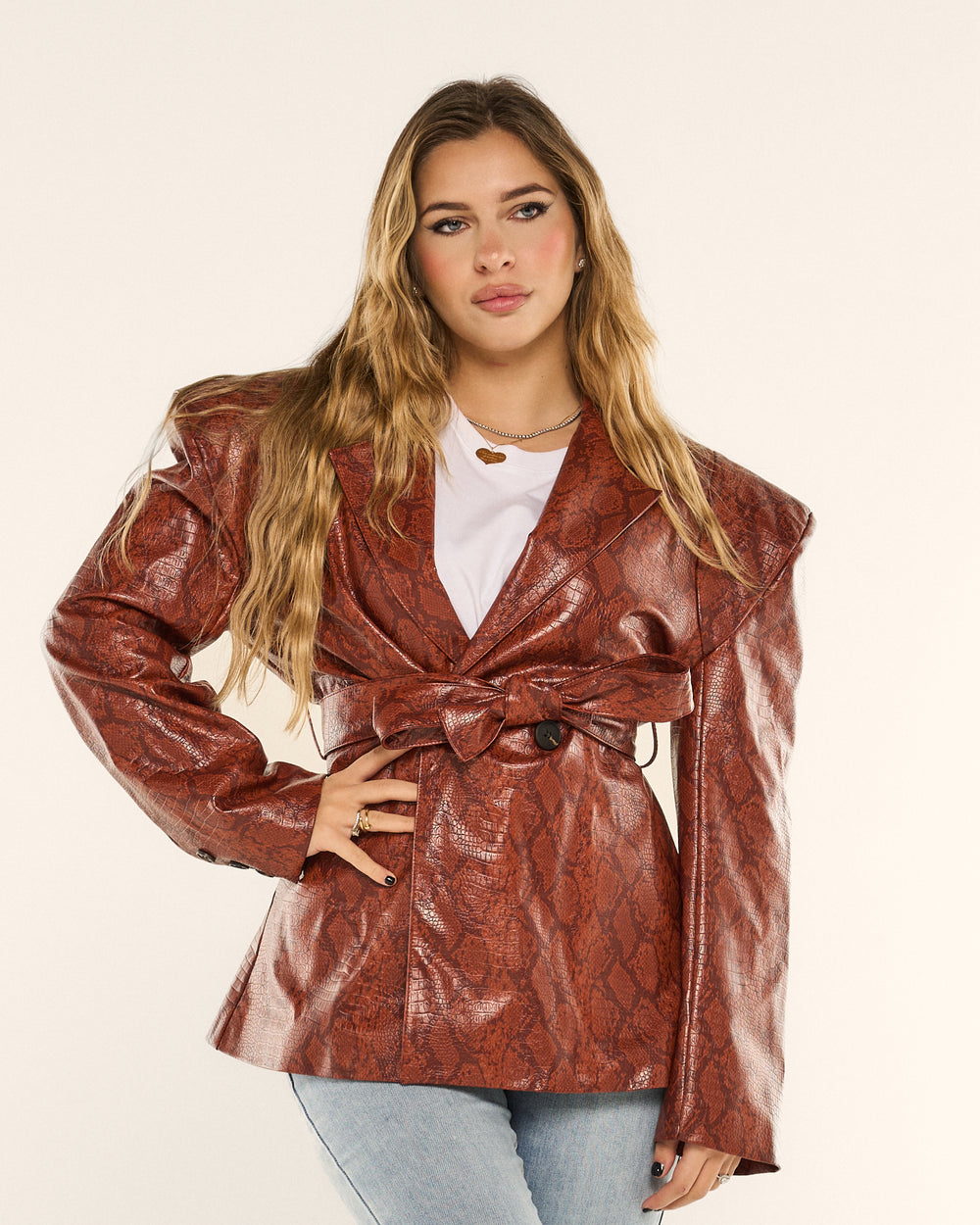 Blazer struttura pitonato lux