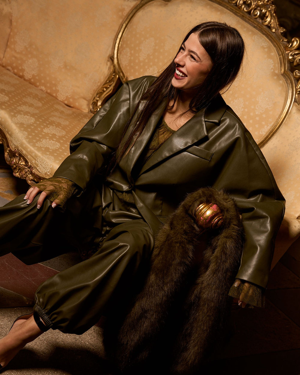 Borsa Maxi Ecofur kaki