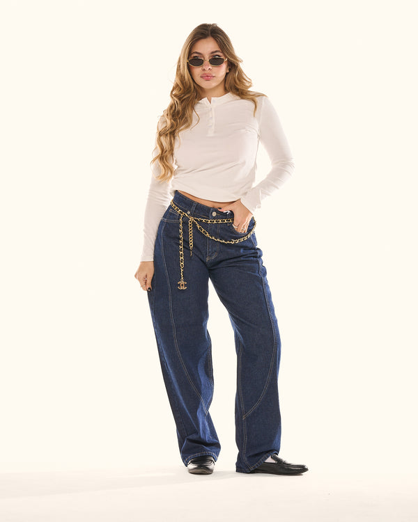 Jeans curve panel lumina