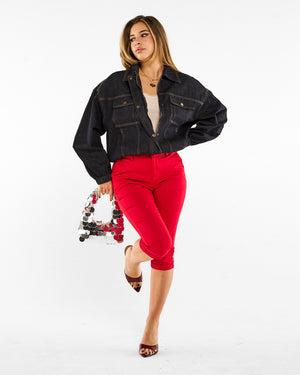 Bomber Denim Cropped lavaggio zero