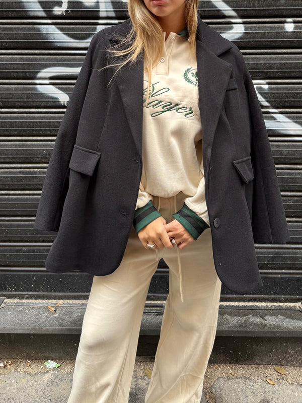 Blazer coat panno oversize