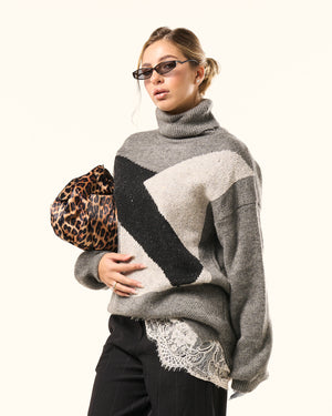 Maglia geo lace pizzo