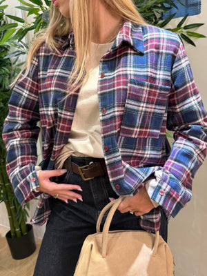 Camicia check flannel spallina