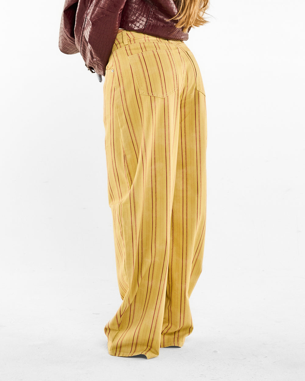 Jeans Wide Leg Gessato