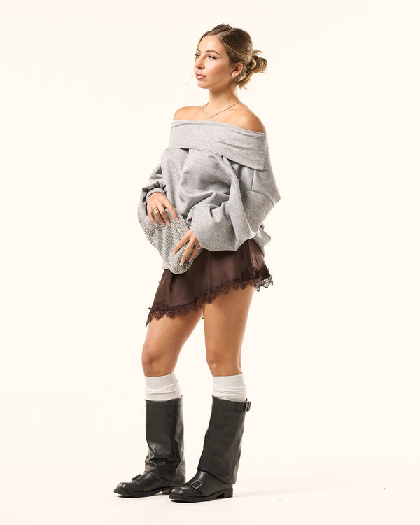 Gonna bazar satin e pizzo