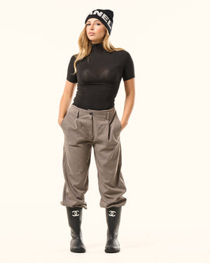 Tailleur con blazer crop