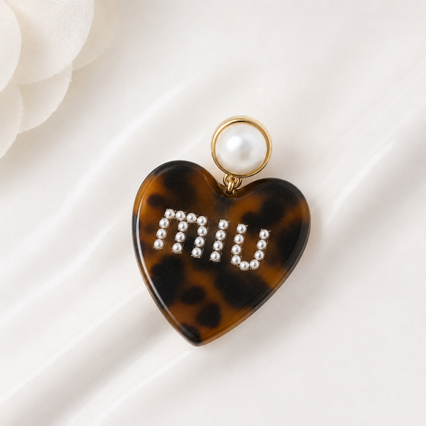 Orecchini heart e pearl mm