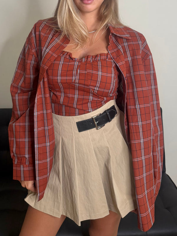 Cordset camicia e top quadri