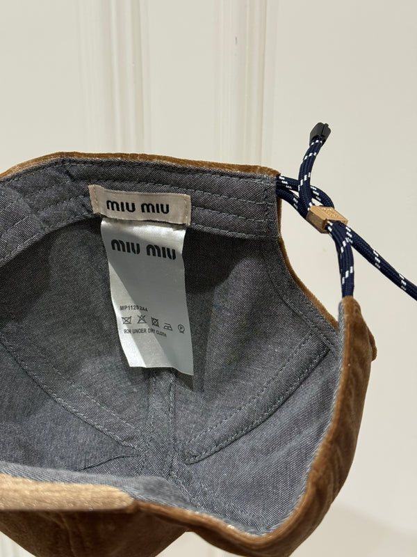 Cappello velluto e cordoncino miumiu