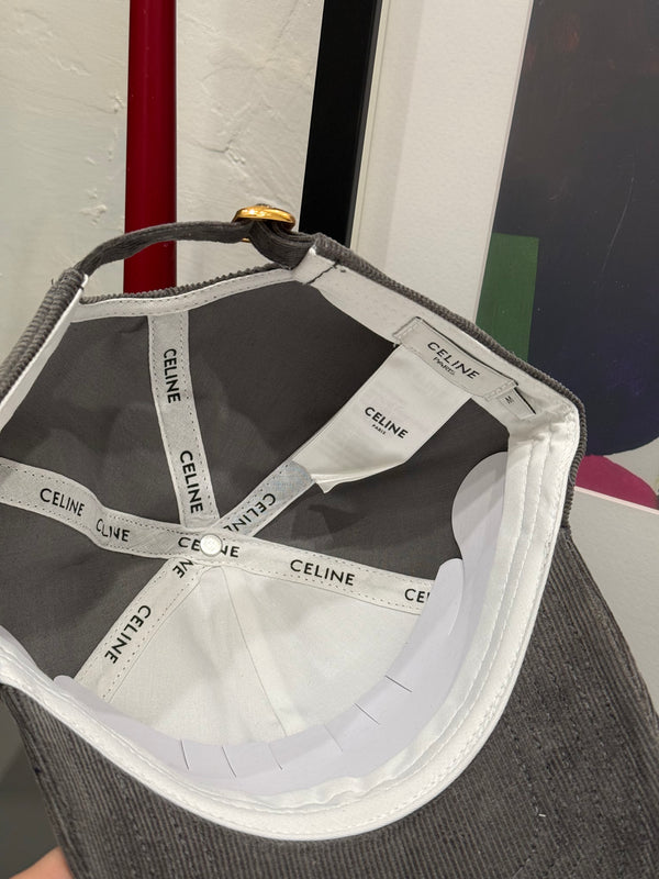 Cappello Celine grigio velluto