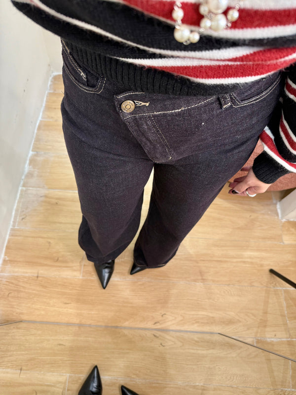 Jeans blade lavaggio scuro dritti