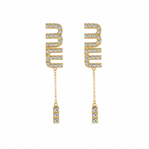 Orecchini Crystal con pendente mm