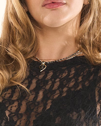 Collana cuore goccia cc