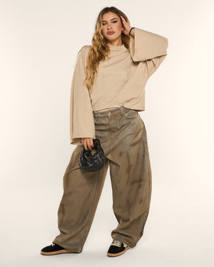 Jeans Wide Leg Lavaggio Vintage