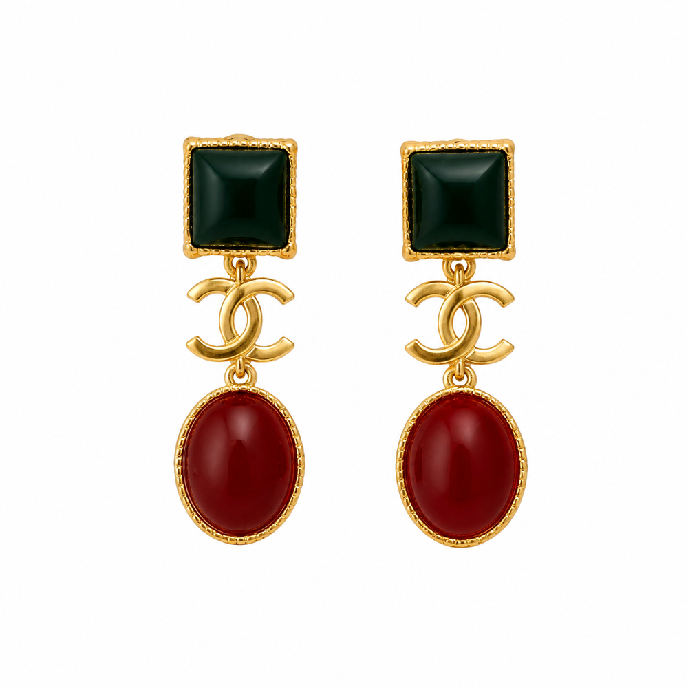 Orecchini Ruby Verde cc