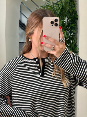 Maglia serafino righe