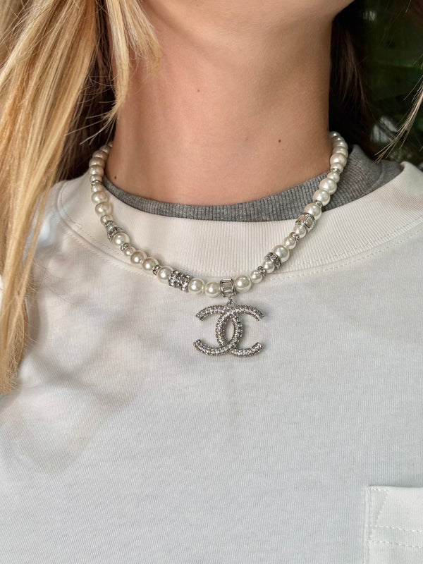 Collana Chanel Perle Argento