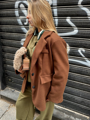 Blazer coat panno oversize