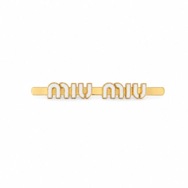Hairclip slim scritta mm bianco