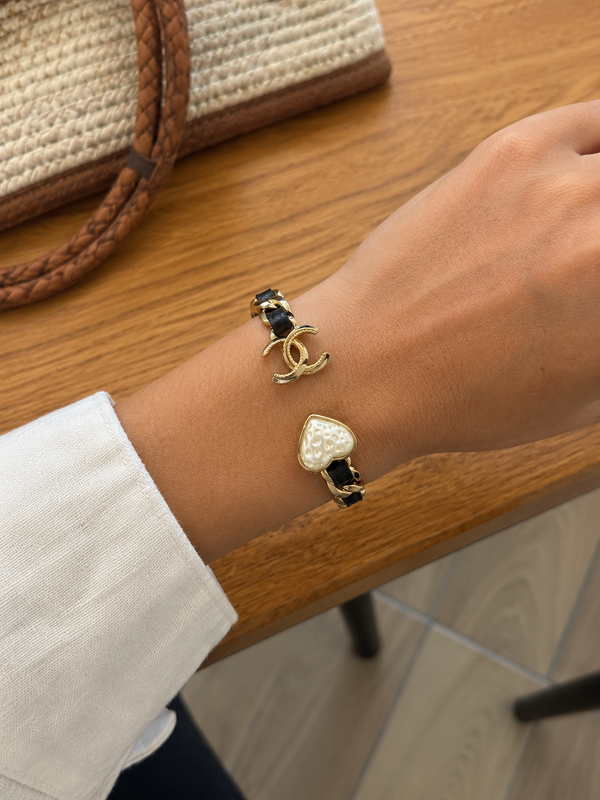 Bracciale heart pearl cc