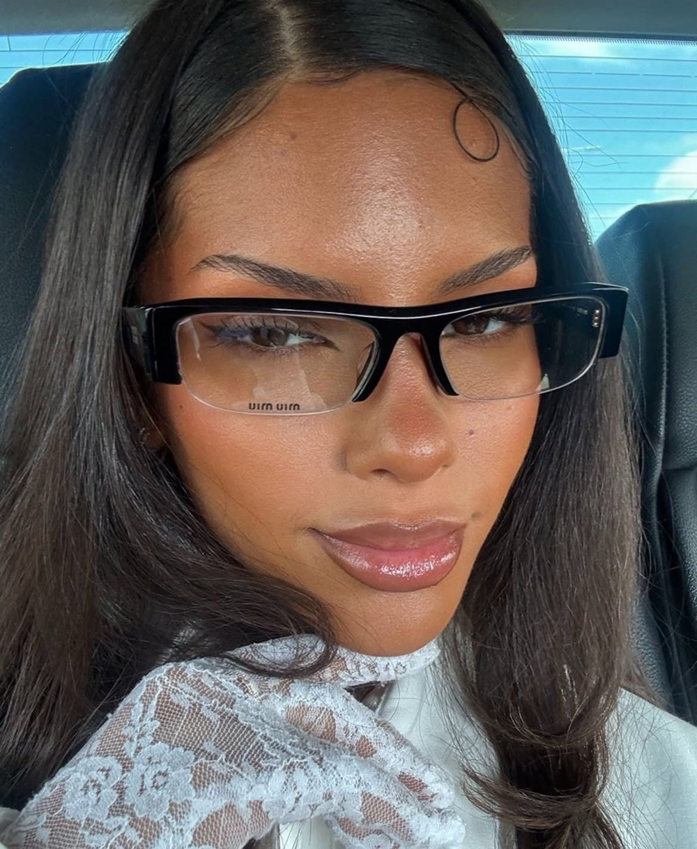 Occhiali vetri trasparenti Miu nero