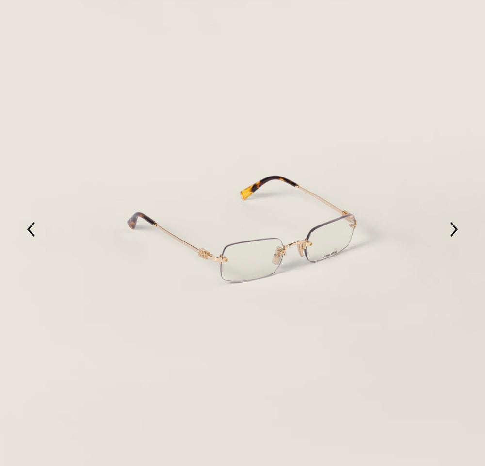 Occhiali Crystal Gold miu