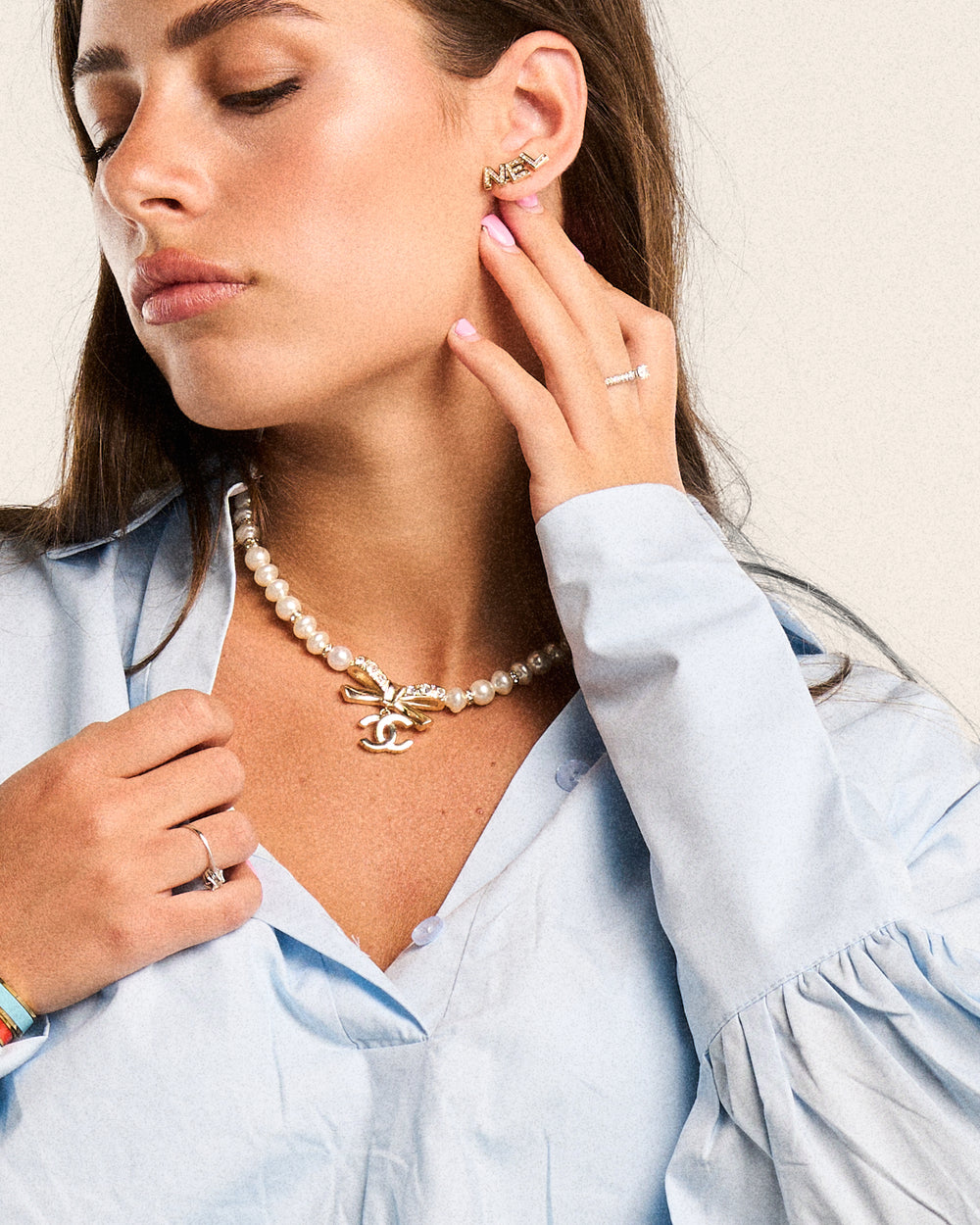 Collana Perle Fiocco cc