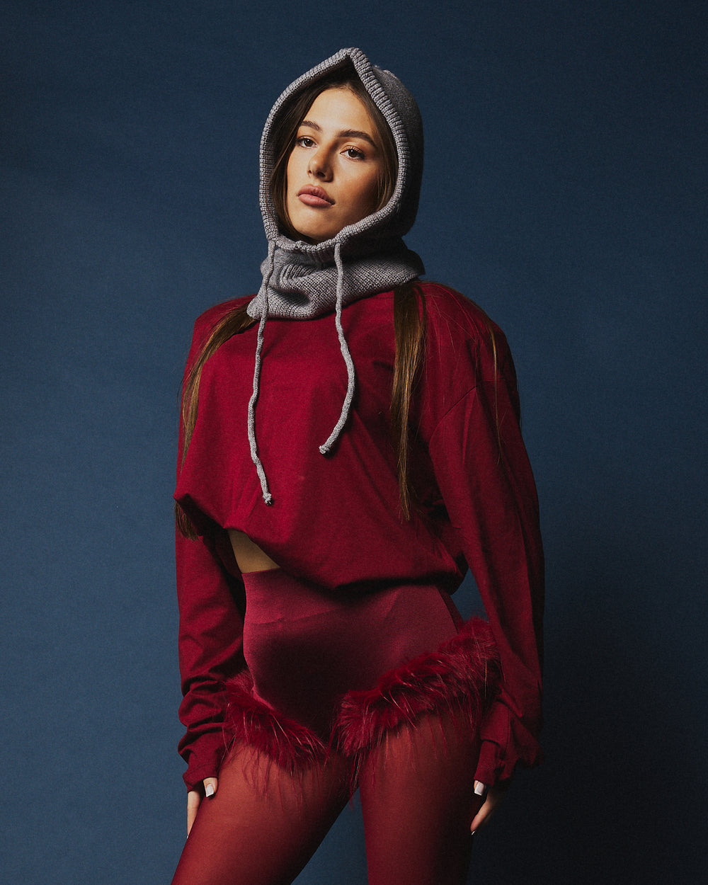 Balaclava lana tinta unita