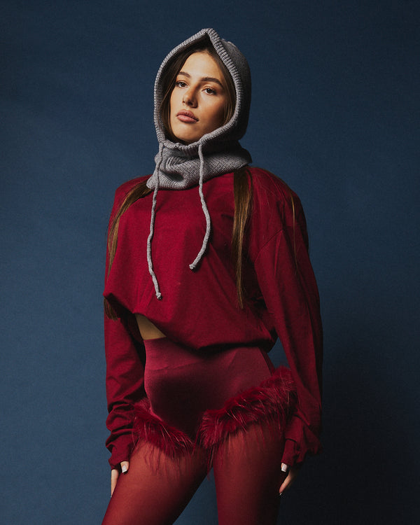 Balaclava lana tinta unita