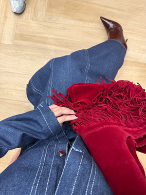 Coordinato Denim Con Gonna Lunga