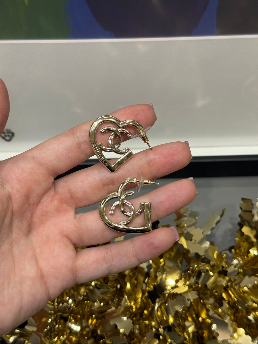 Orecchini a cuore chanel
