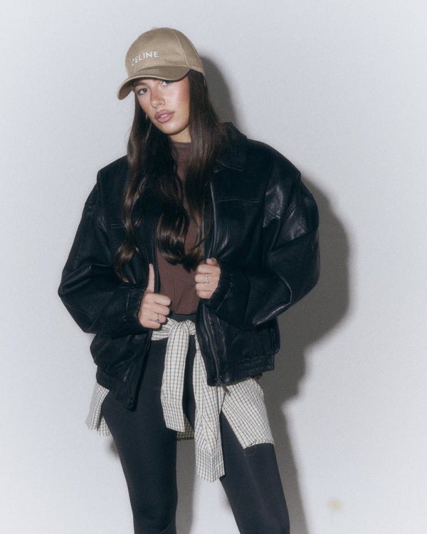 Bomber Noir pelle morbida