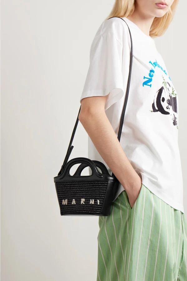 Microbag intrecci e pelle mari