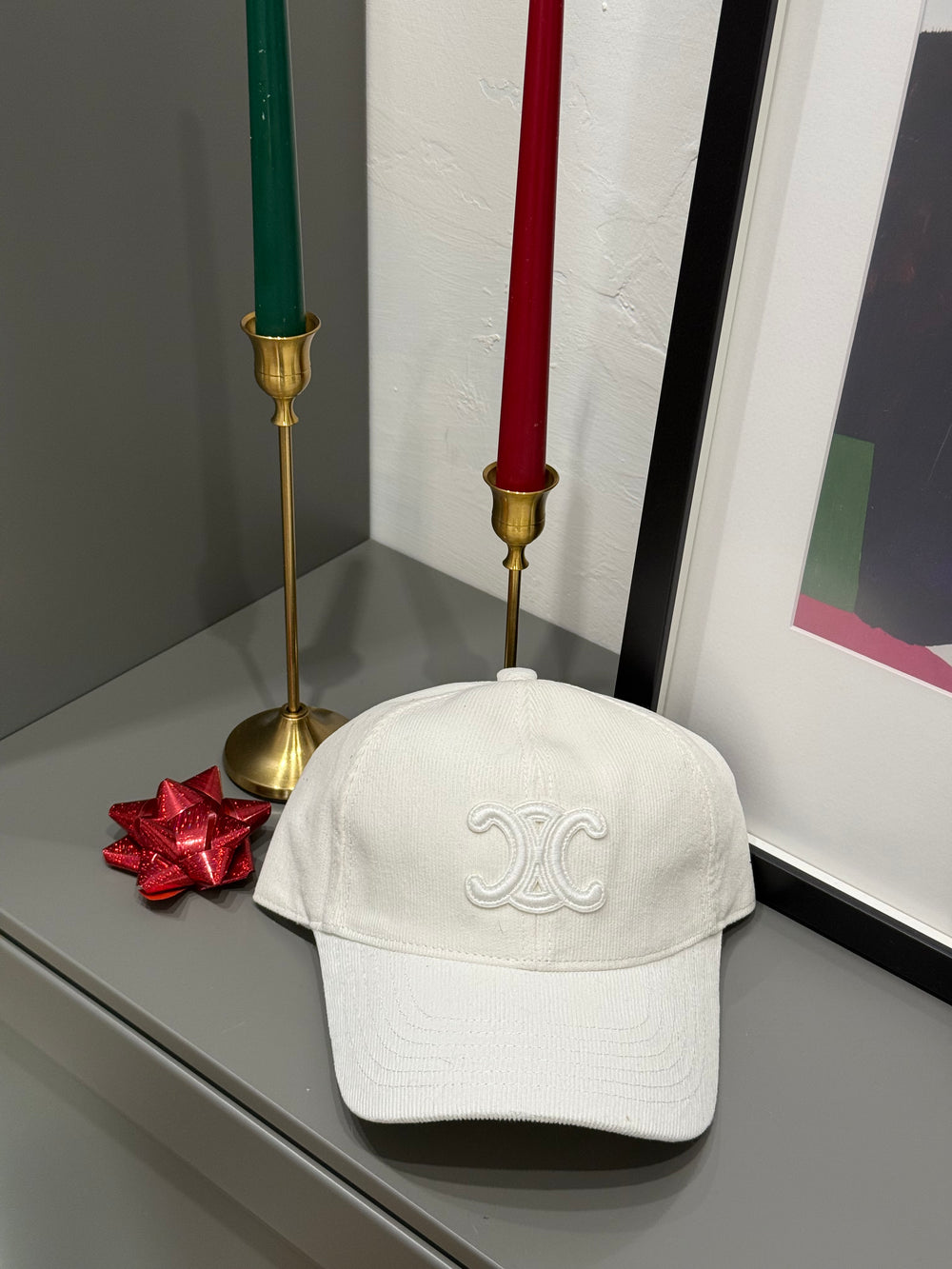 Cappello Celine velluto bianco