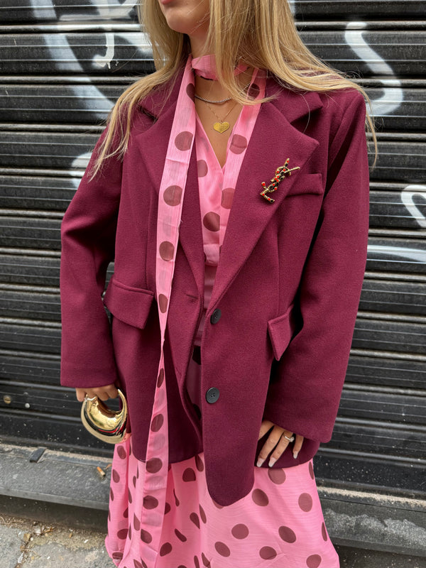 Blazer coat panno oversize