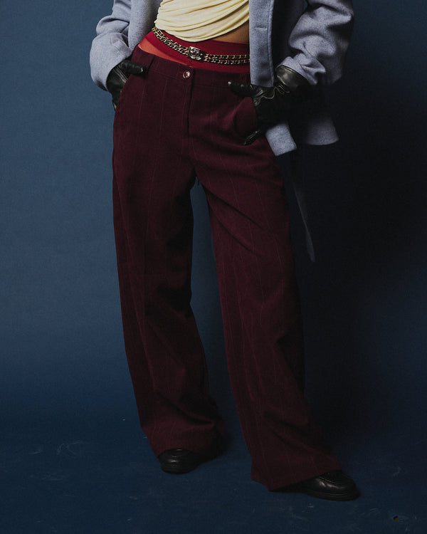 Pantaloni riga di gesso