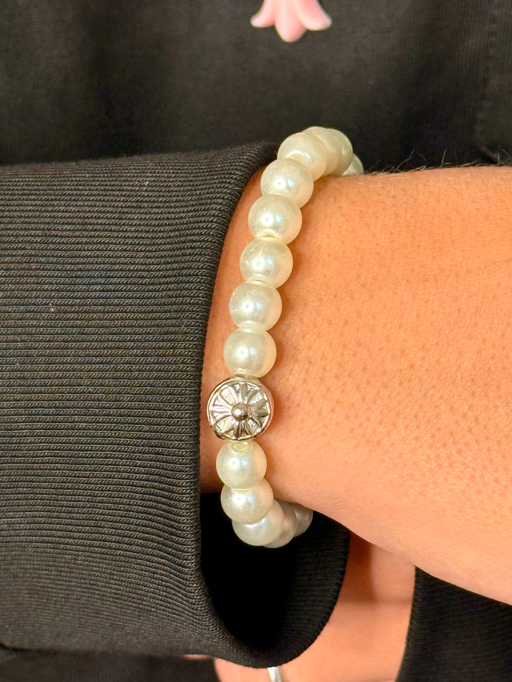 Bracciale perle chrome hearts