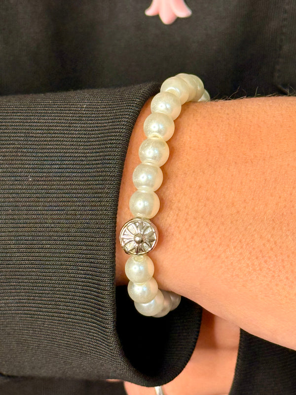 Bracciale perle chrome hearts