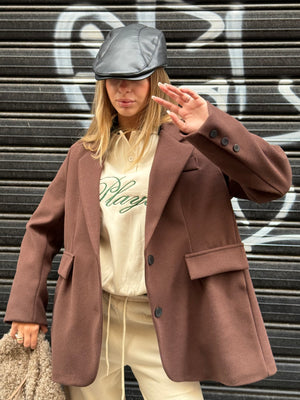 Blazer coat panno oversize
