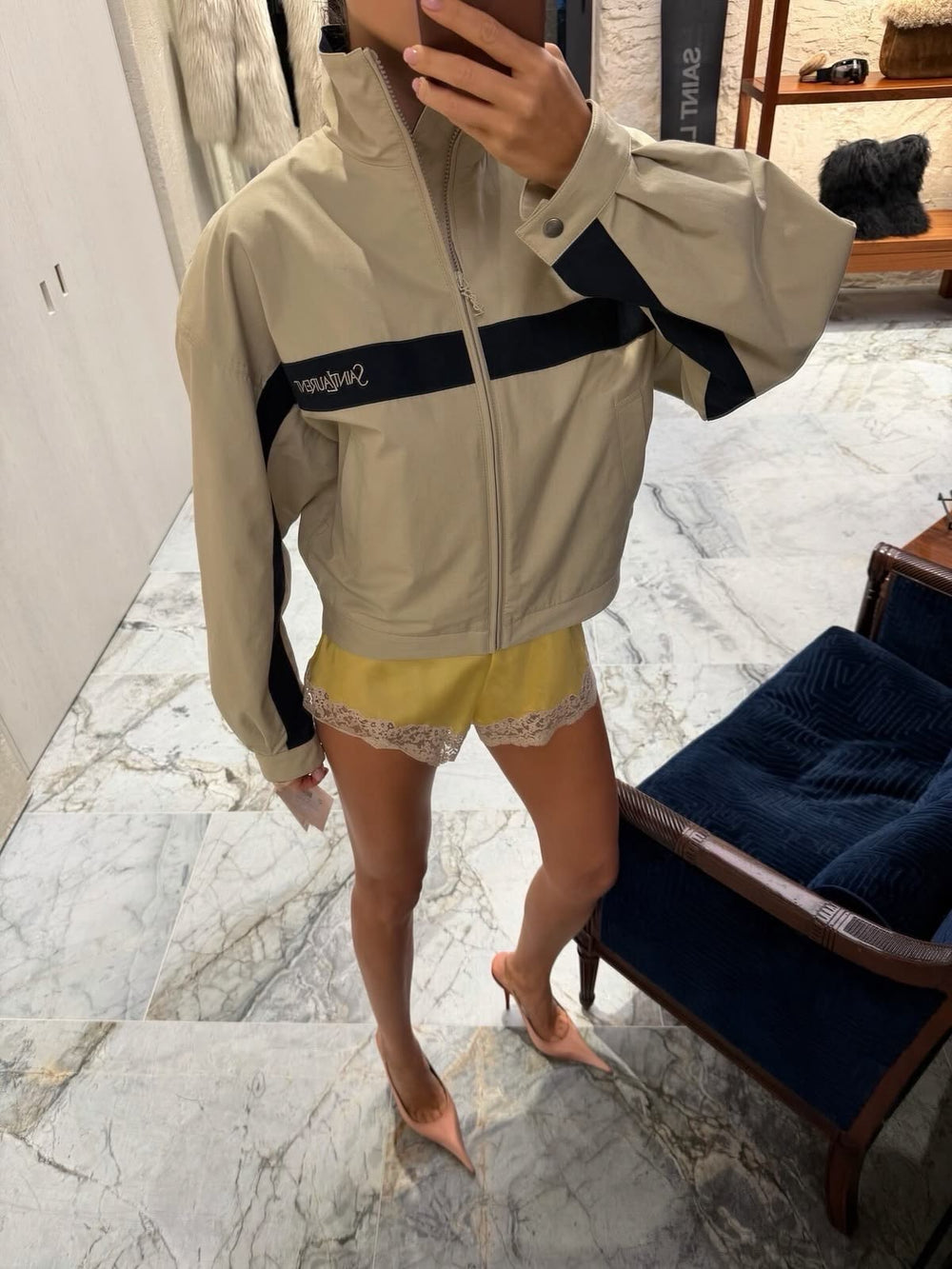 Giacca Sporty Chic Beige