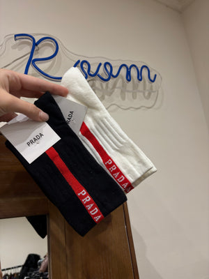 Calzini Prada Linea Rossa in cotone