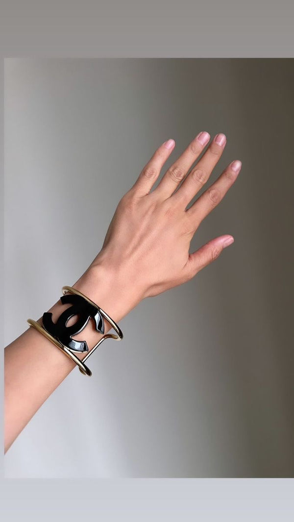 Bracciale rigido gold/black cc