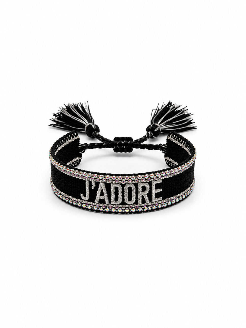 Bracciale j’adore strass nero