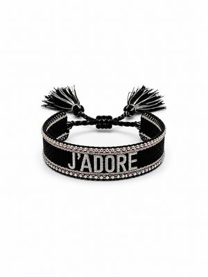 Bracciale j’adore strass nero