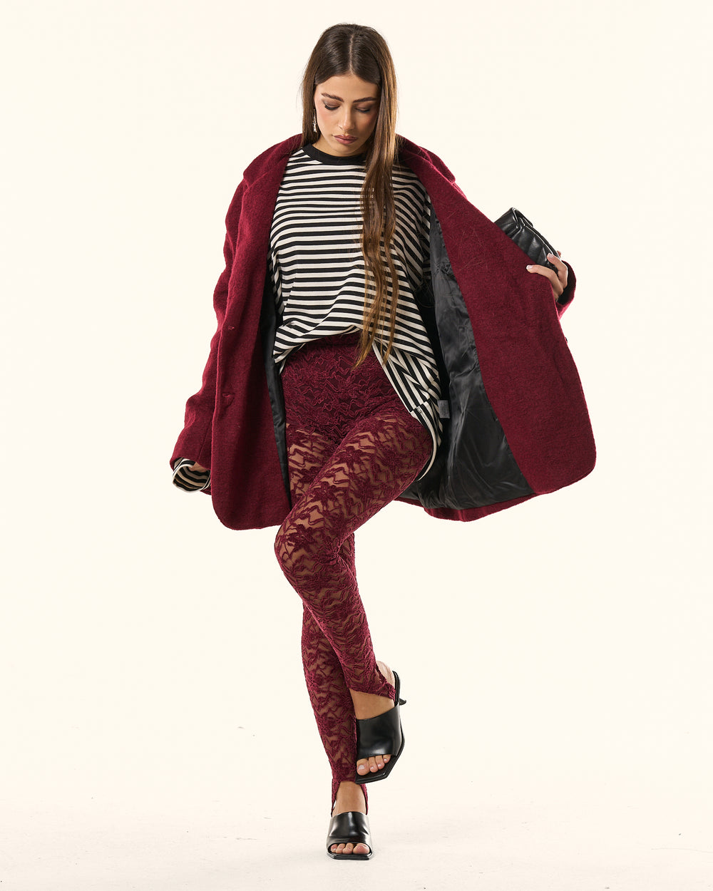 Collant in pizzo con ghette