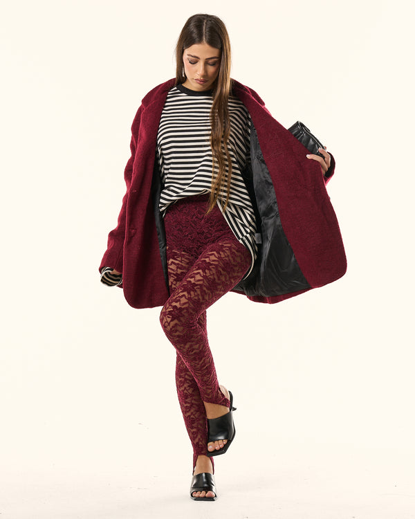 Collant in pizzo con ghette