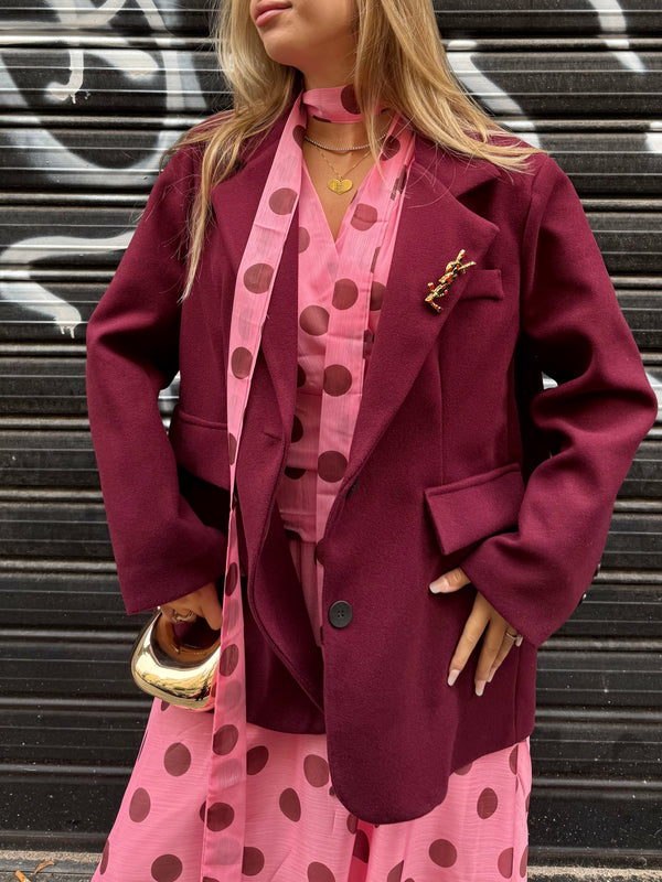 Blazer coat panno oversize