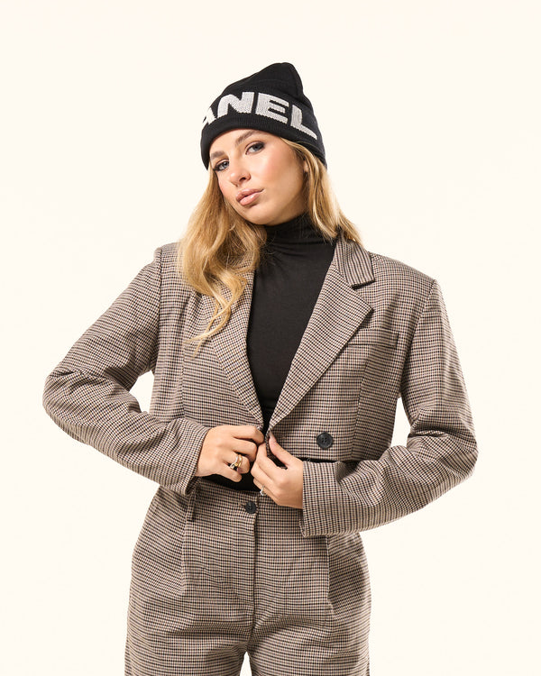 Tailleur con blazer crop