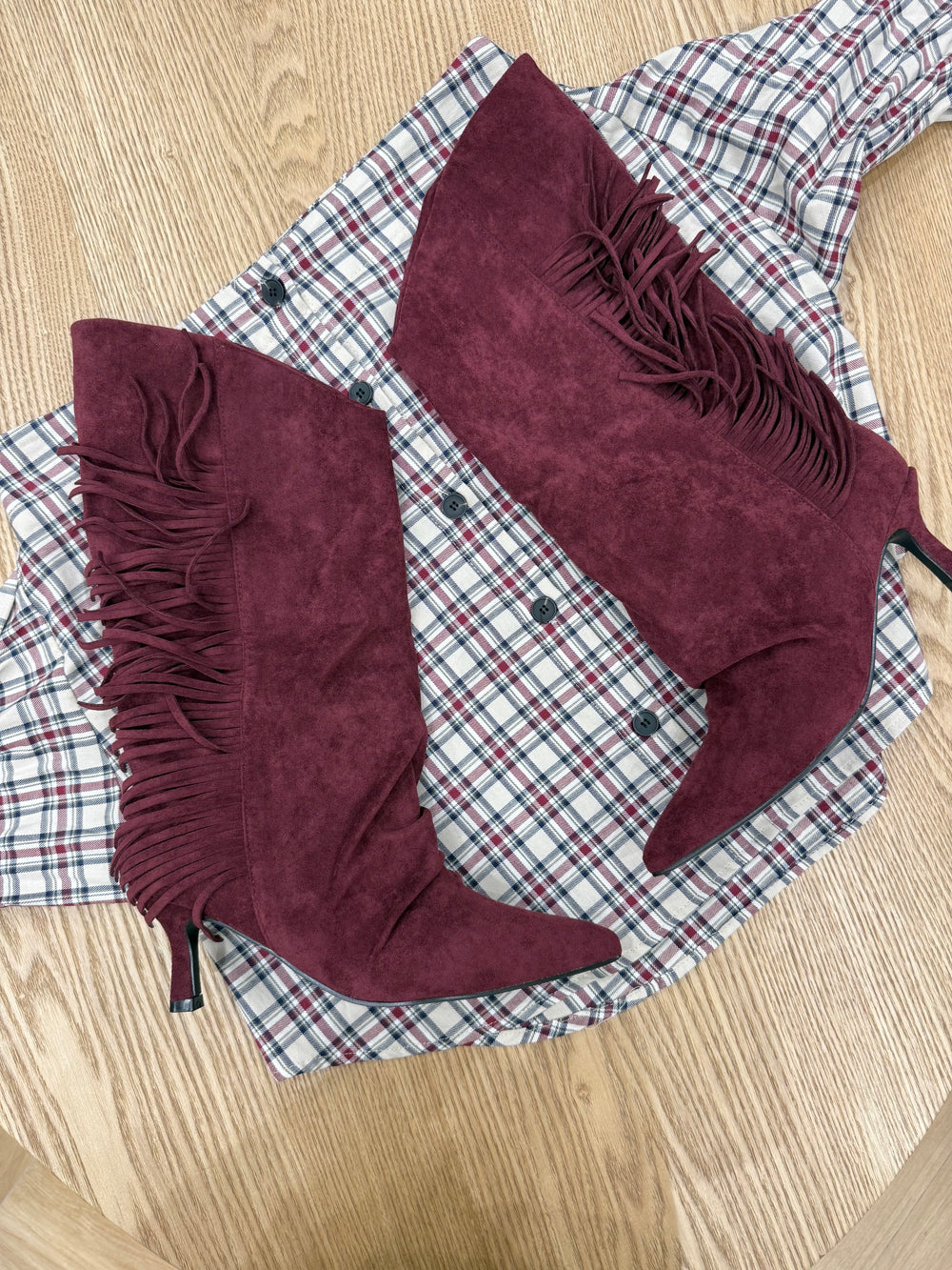 Stivaletto suede frange